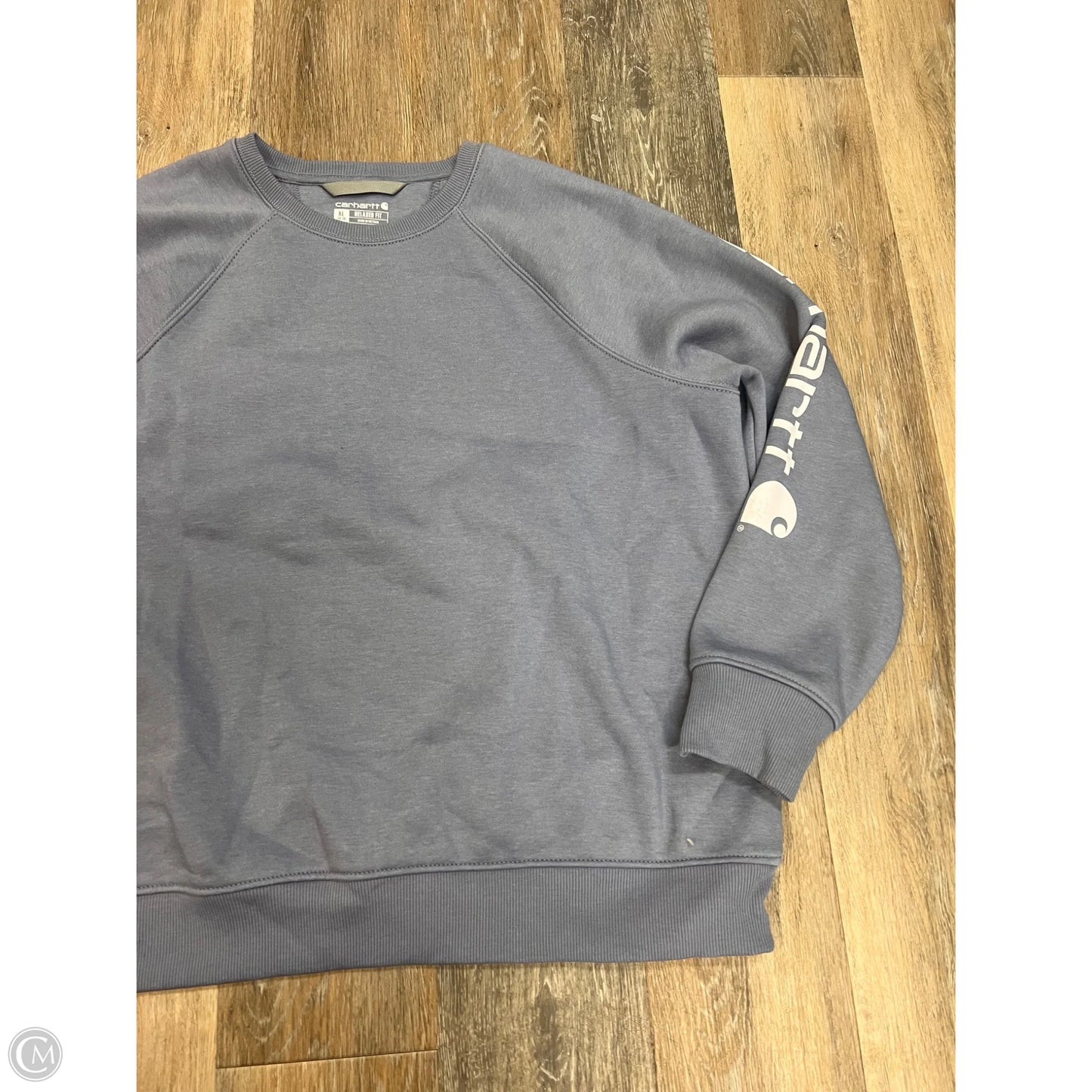 Athletic Sweatshirt Crewneck By Carhartt In Blue, Size: Xl