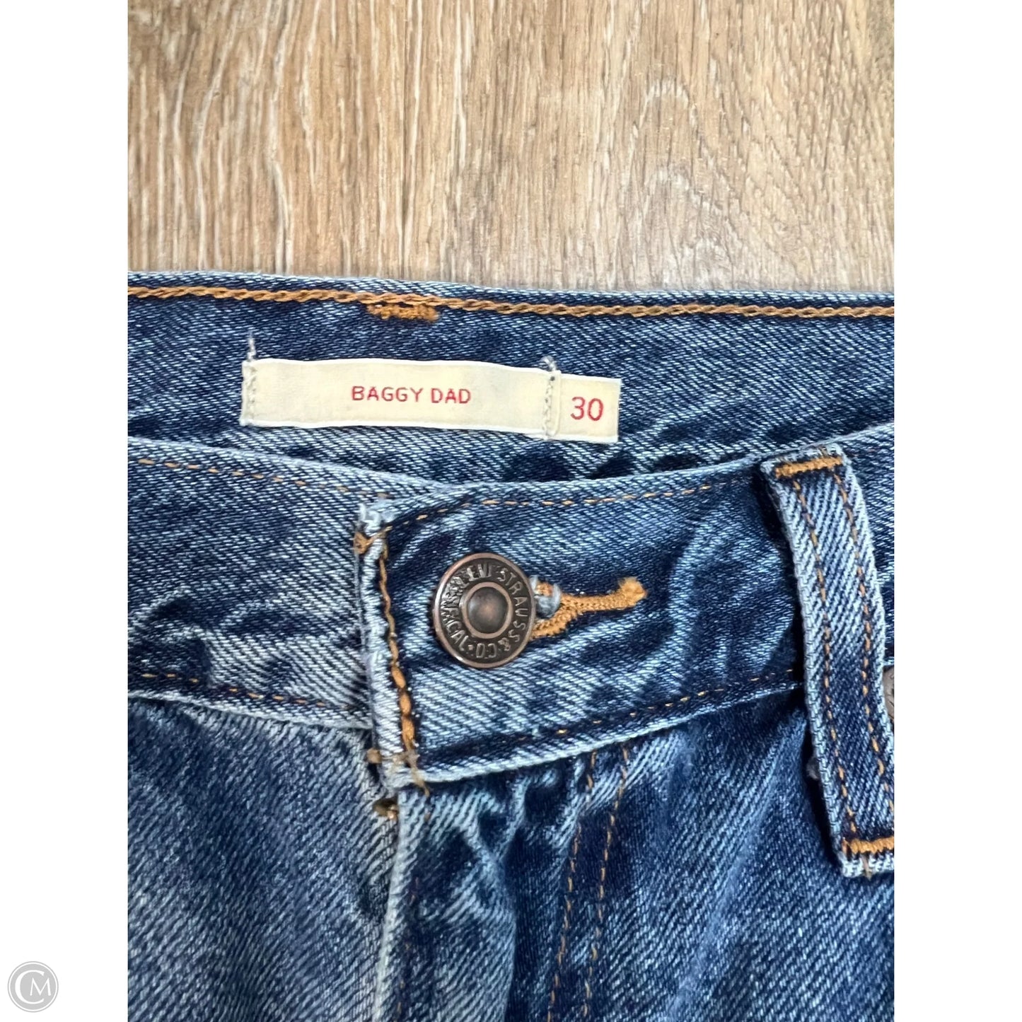 Jeans Straight By Levis In Blue Denim, Size: 10