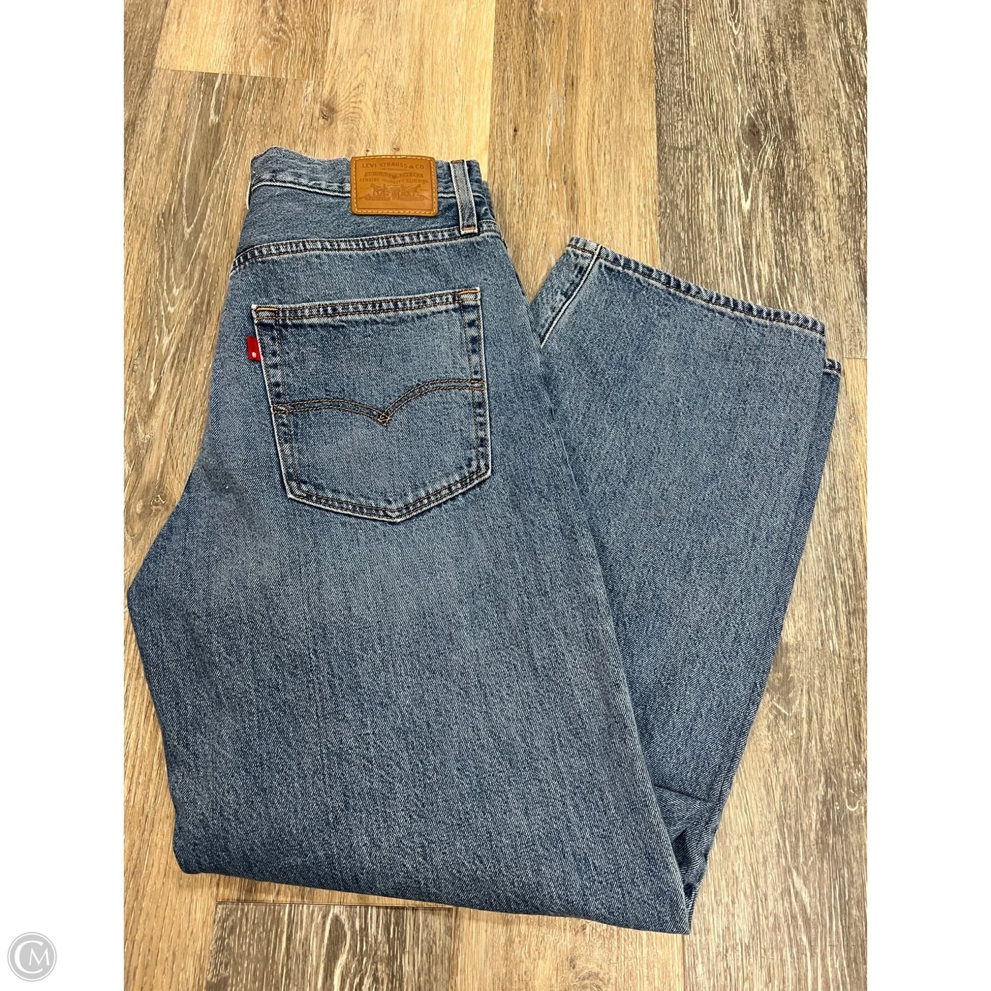 Jeans Straight By Levis In Blue Denim, Size: 10