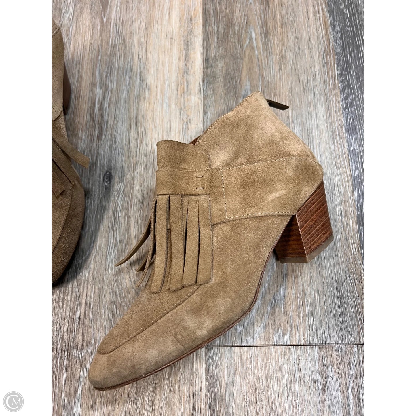 Boots Ankle Heels By Aquatalia In Brown, Size: 7.5