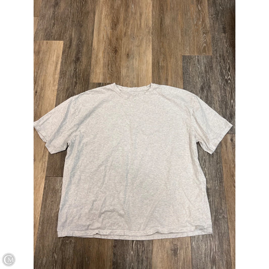 Athletic Top Short Sleeve By Lululemon In Grey, Size: Xl