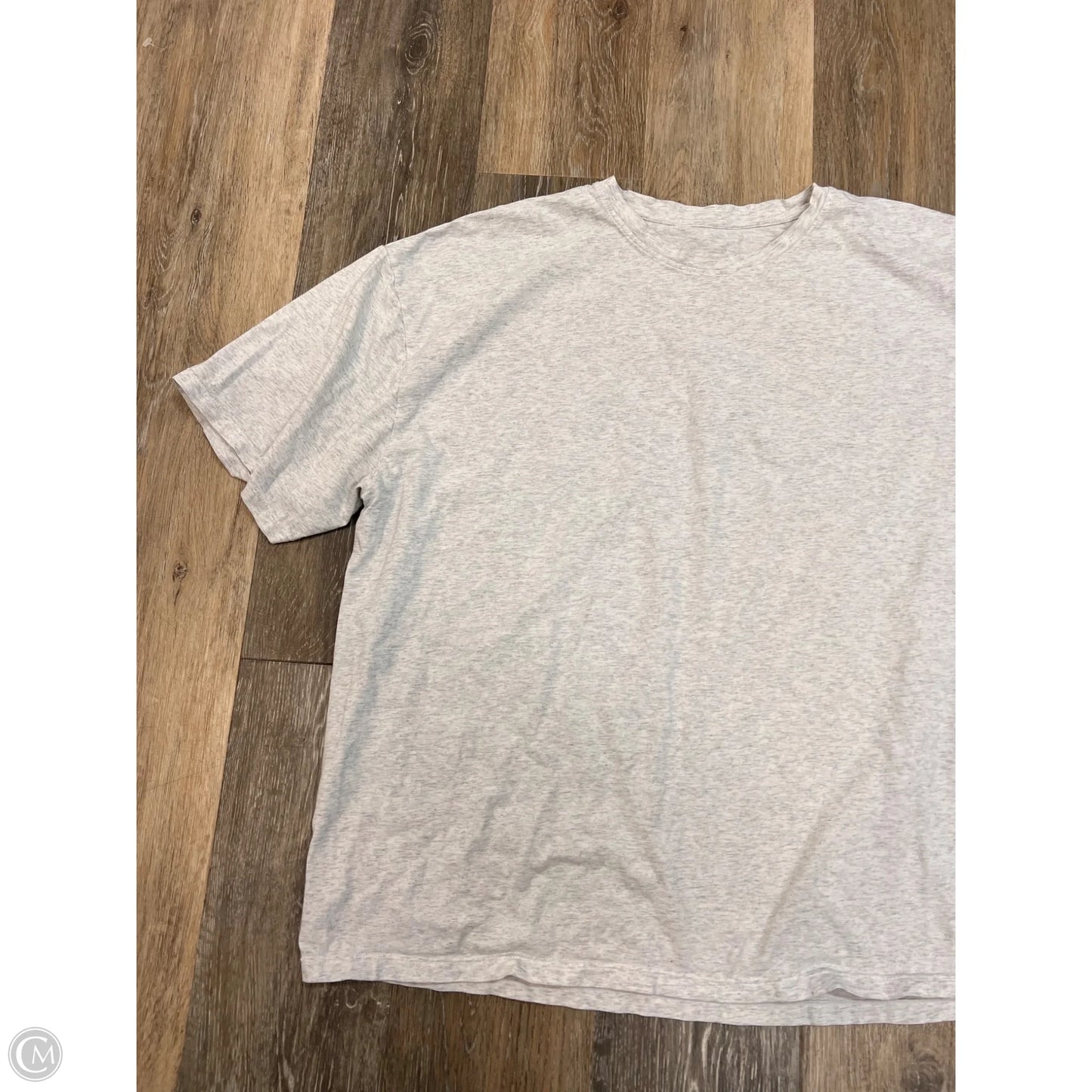Athletic Top Short Sleeve By Lululemon In Grey, Size: Xl