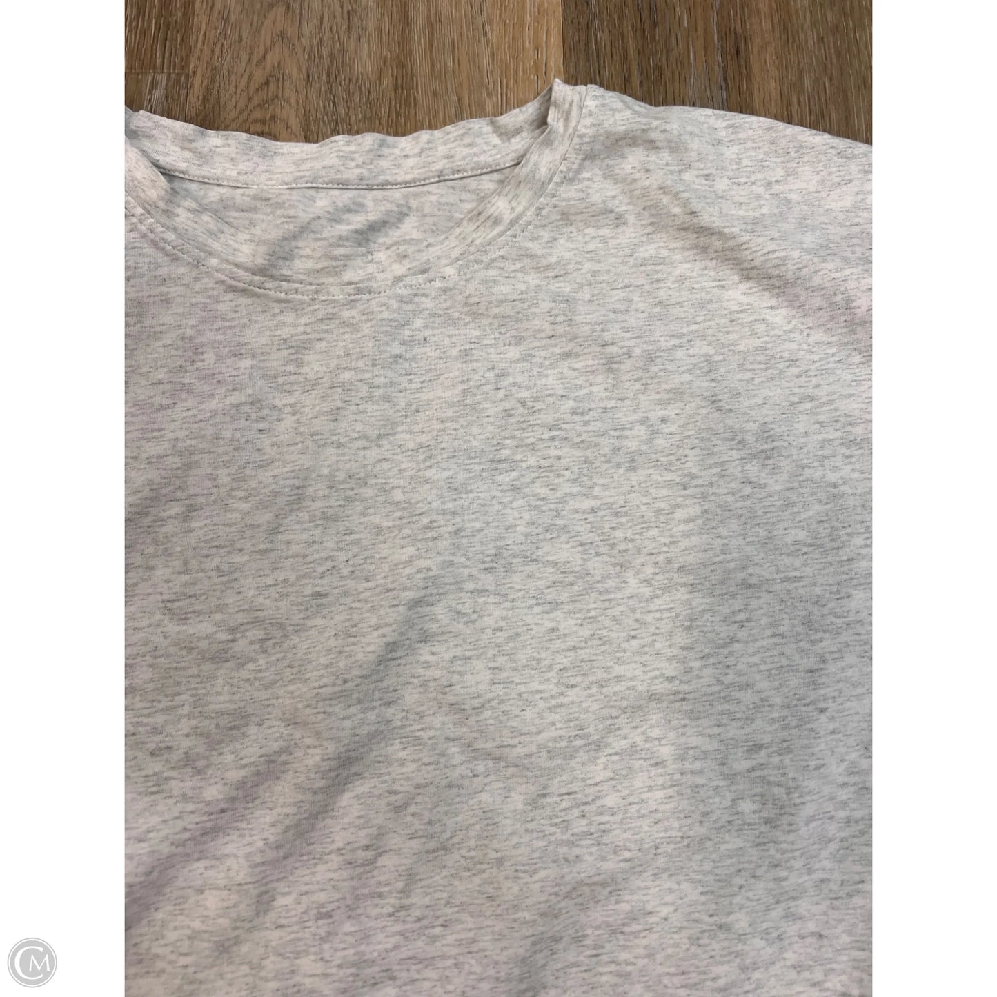 Athletic Top Short Sleeve By Lululemon In Grey, Size: Xl