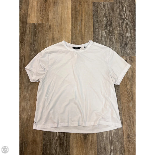 Athletic Top Short Sleeve By Cuts In White, Size: L