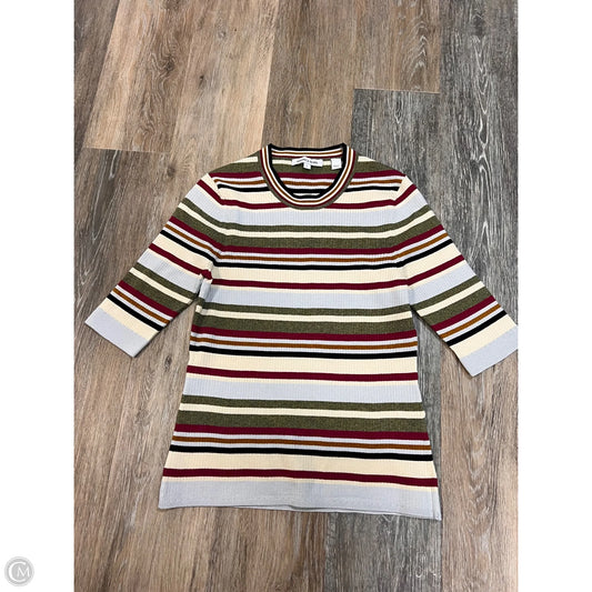 Sweater Short Sleeve By Veronica Beard In Striped Pattern, Size: S