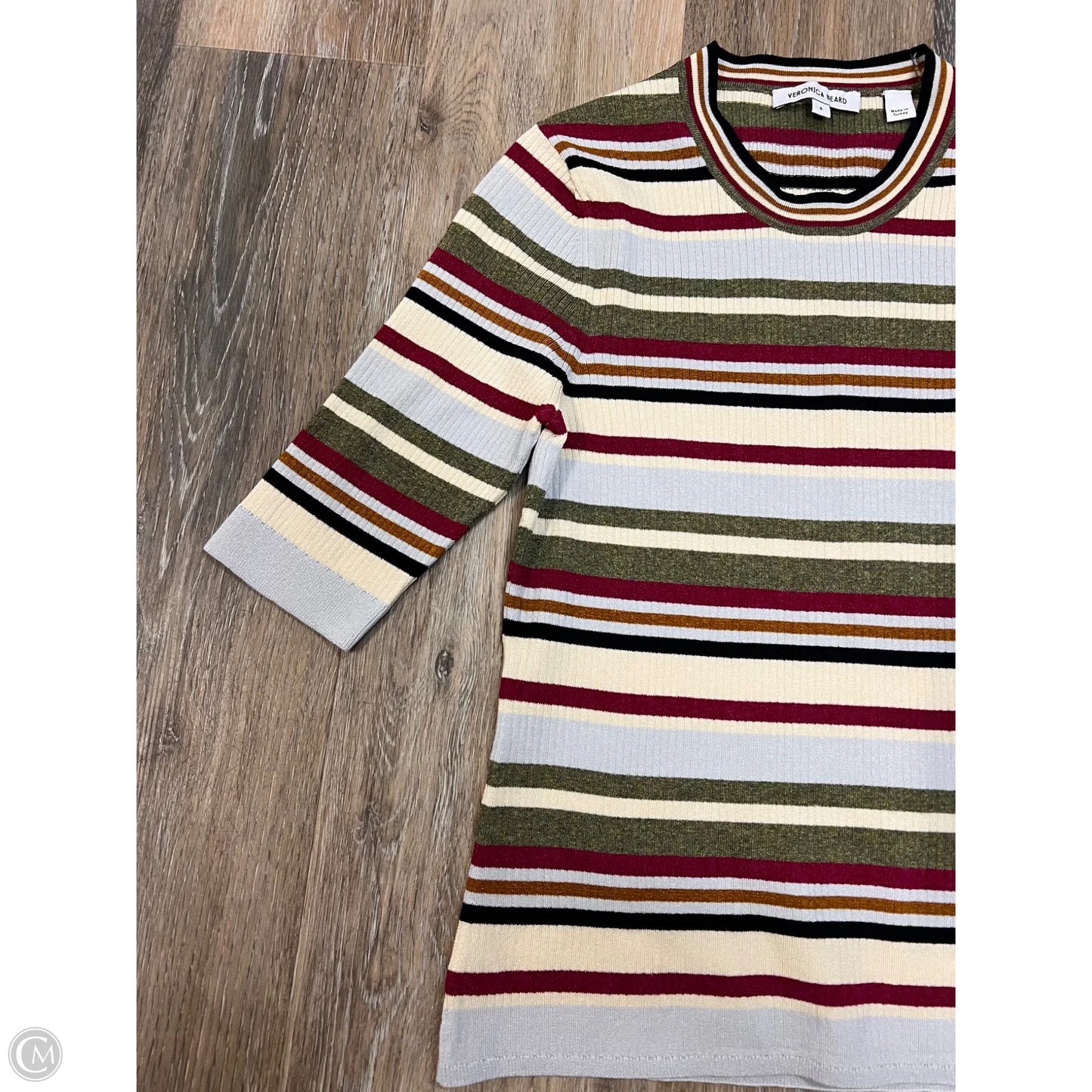Sweater Short Sleeve By Veronica Beard In Striped Pattern, Size: S