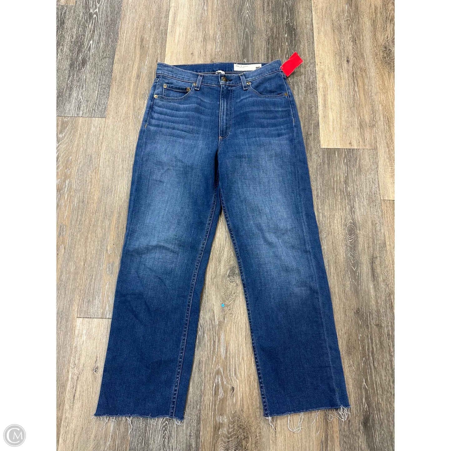 Jeans Straight By Rag And Bone In Blue Denim, Size: 6