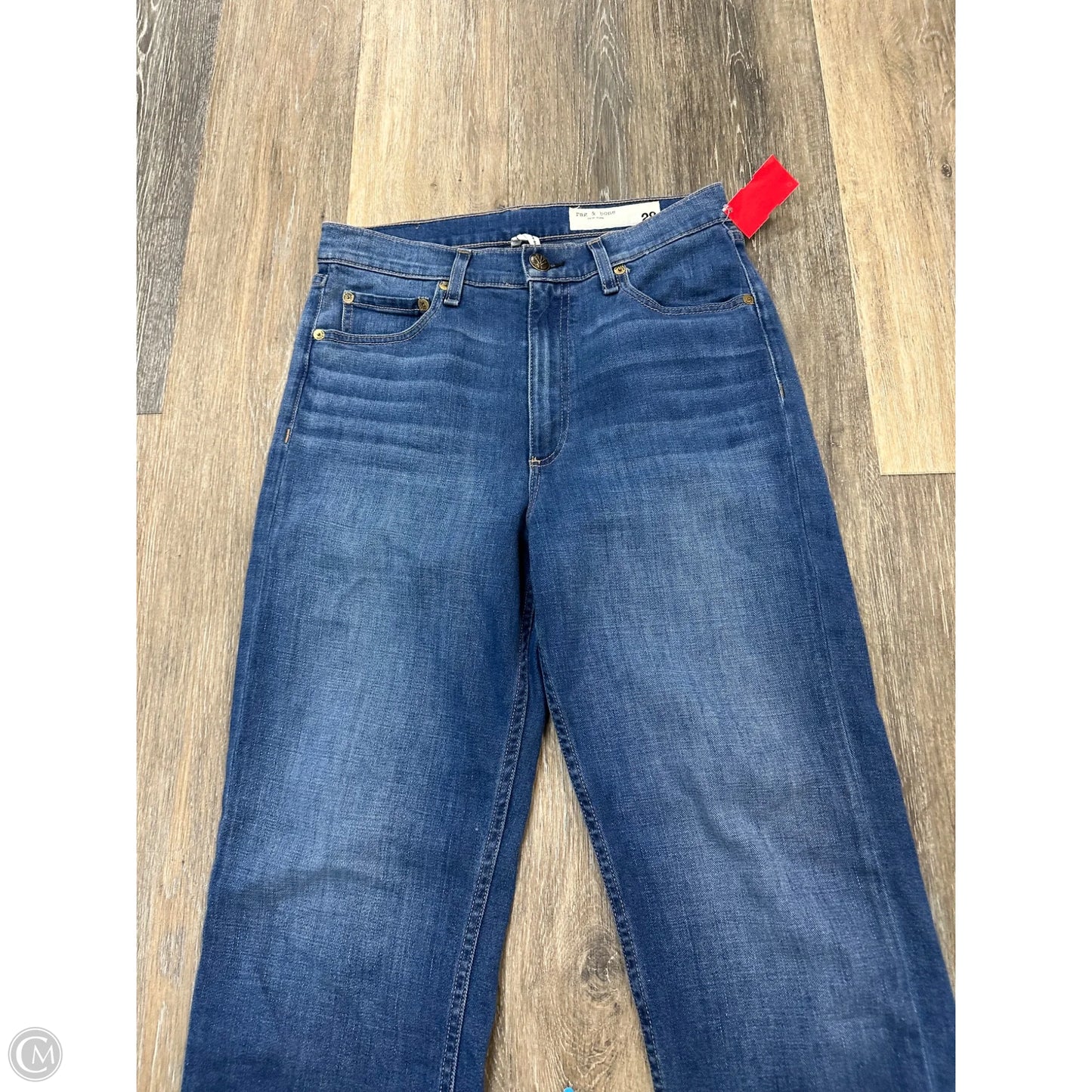 Jeans Straight By Rag And Bone In Blue Denim, Size: 6