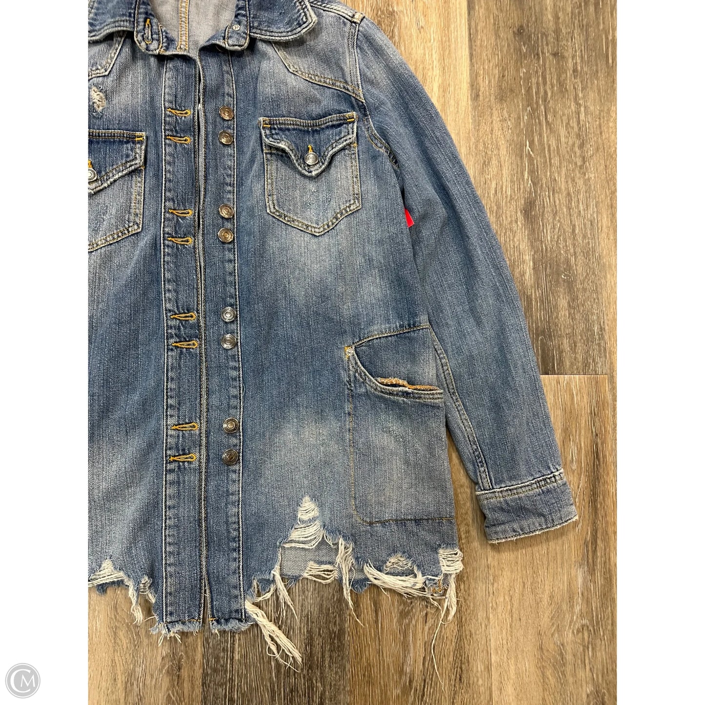 Jacket Denim By Free People In Blue Denim, Size: Xs