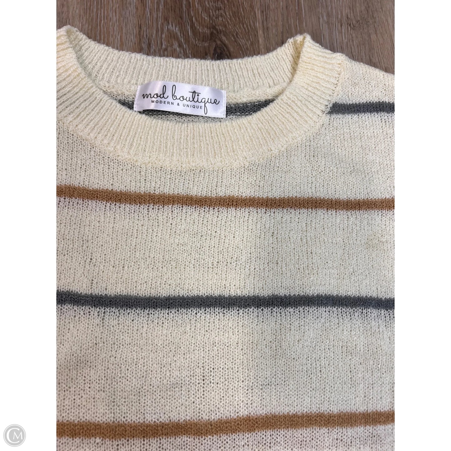 Sweater By Mod Boutique In Cream, Size: L