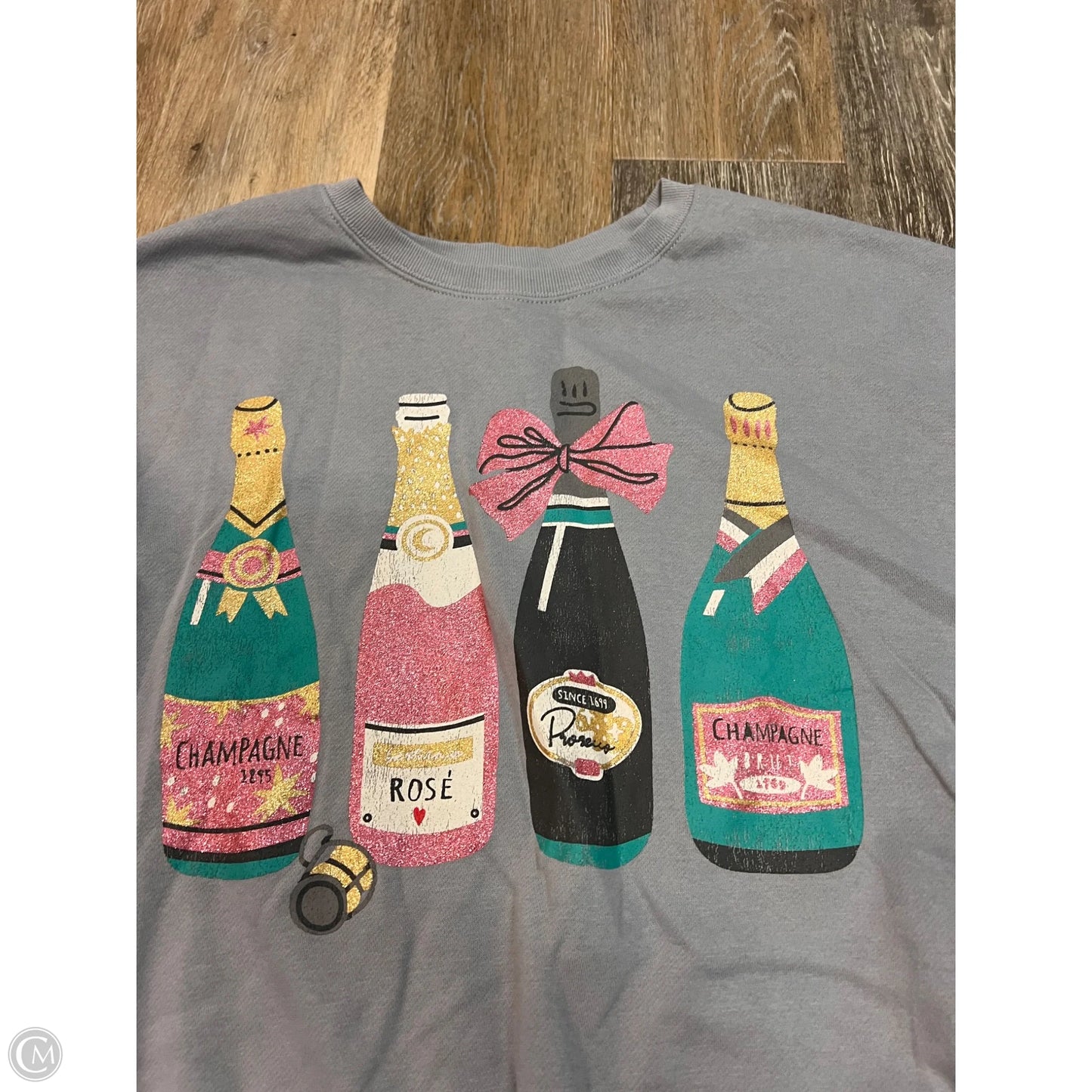 Sweatshirt Crewneck By Goodie Two Sleeve In Grey, Size: Xl