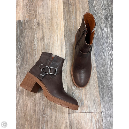 Boots Ankle Heels By Lucky Brand In Brown, Size: 9