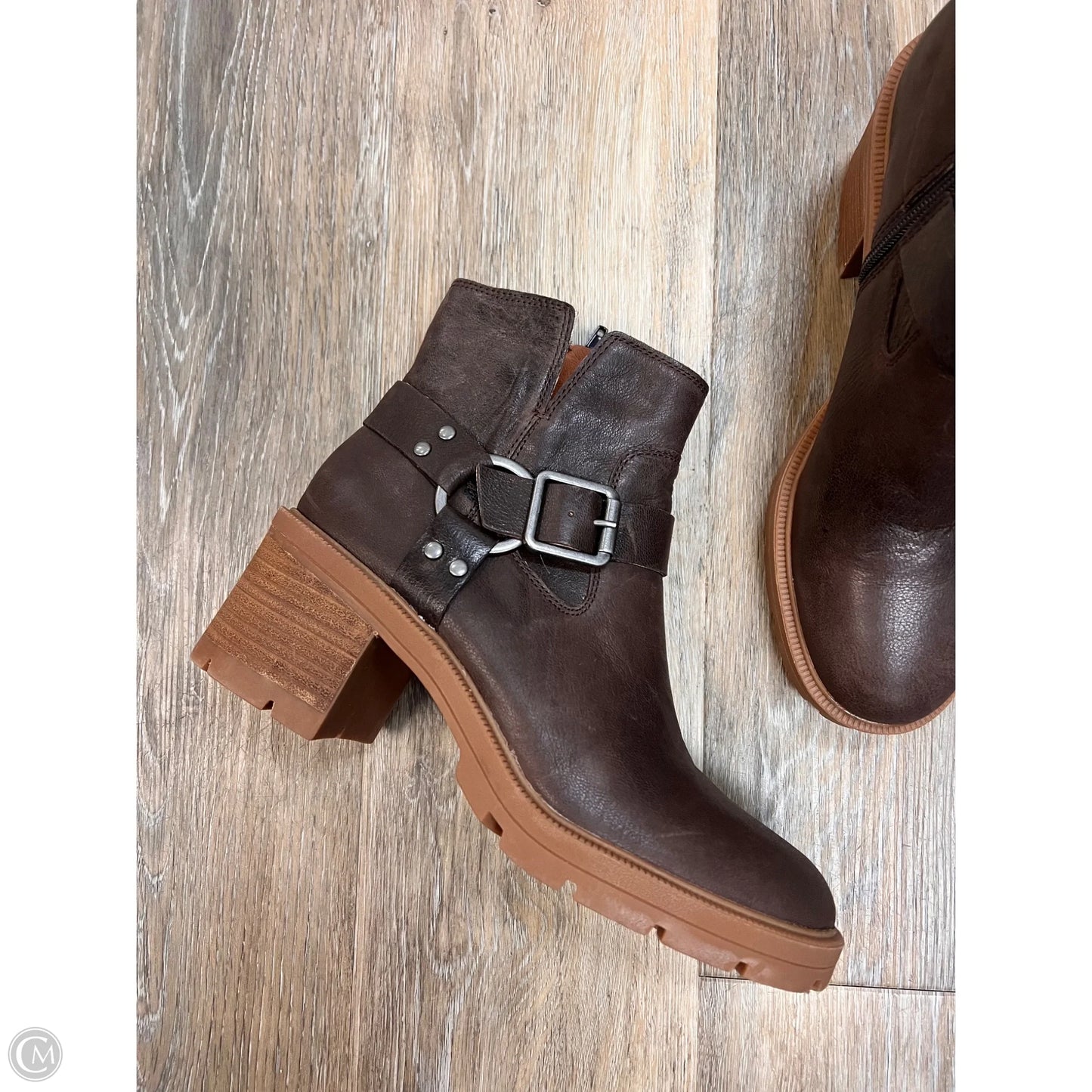 Boots Ankle Heels By Lucky Brand In Brown, Size: 9