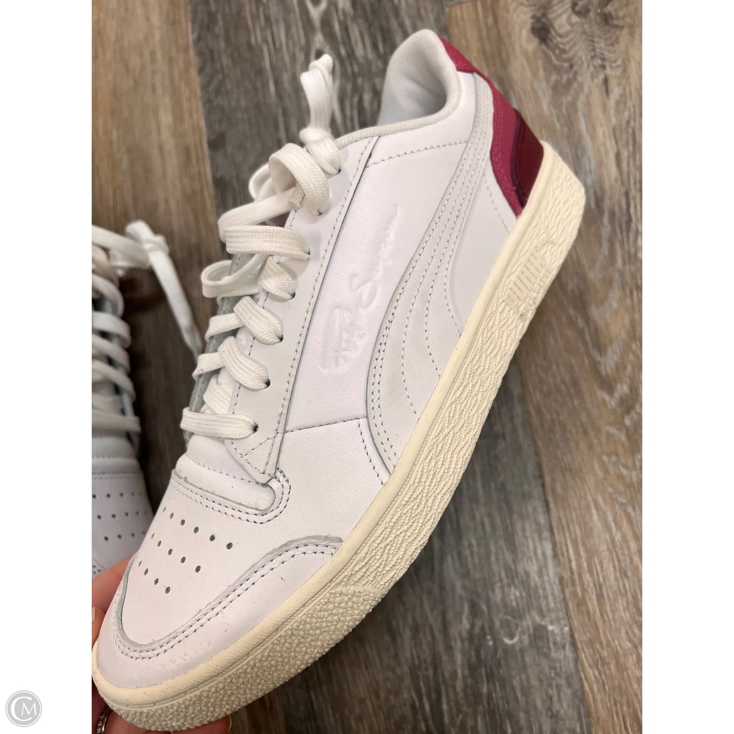 Shoes Sneakers By Puma In Pink & White, Size: 9