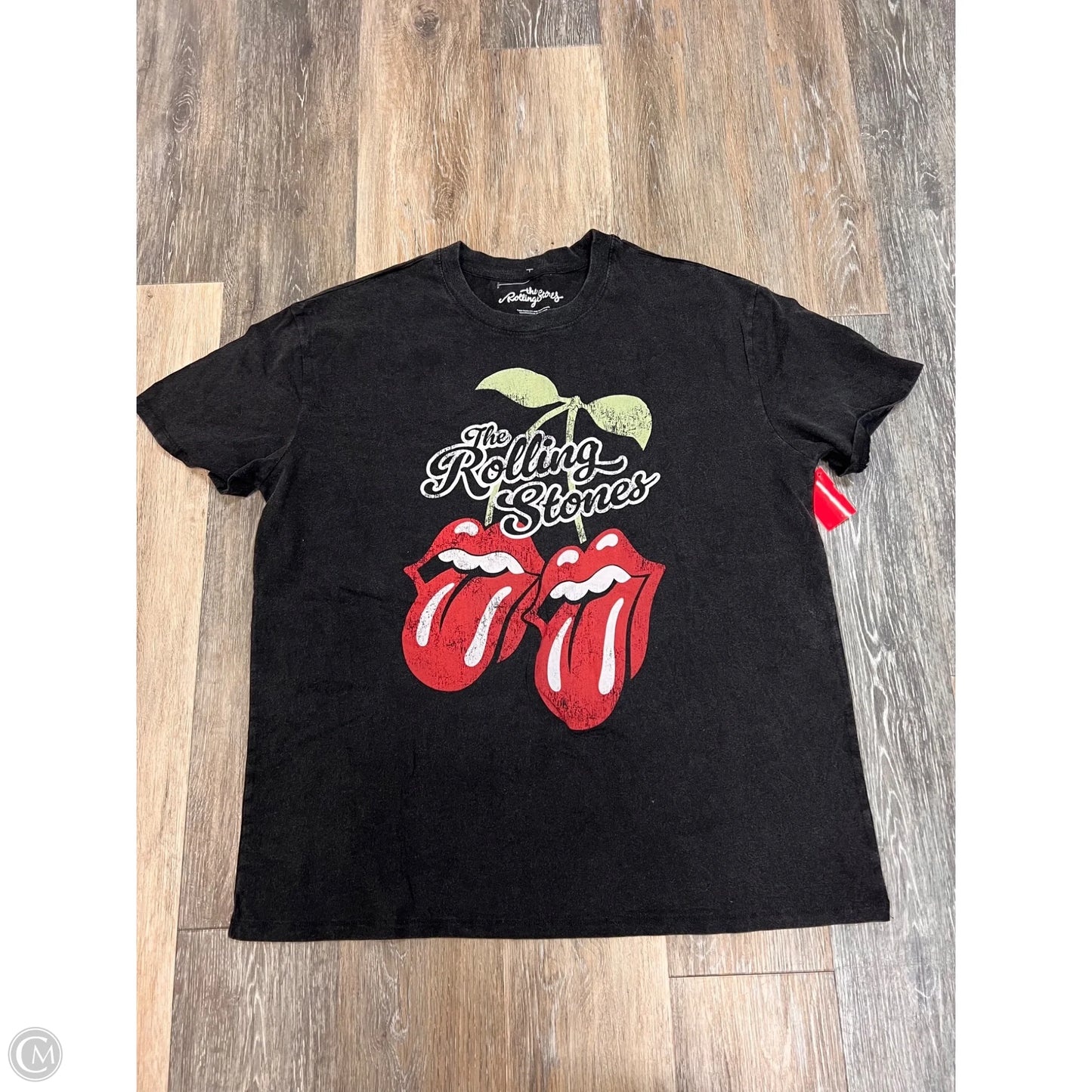 Top Short Sleeve By Rolling Stones In Black, Size: L