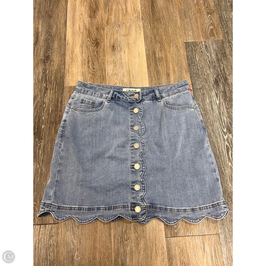 Skort By Charlie B In Blue Denim, Size: 8
