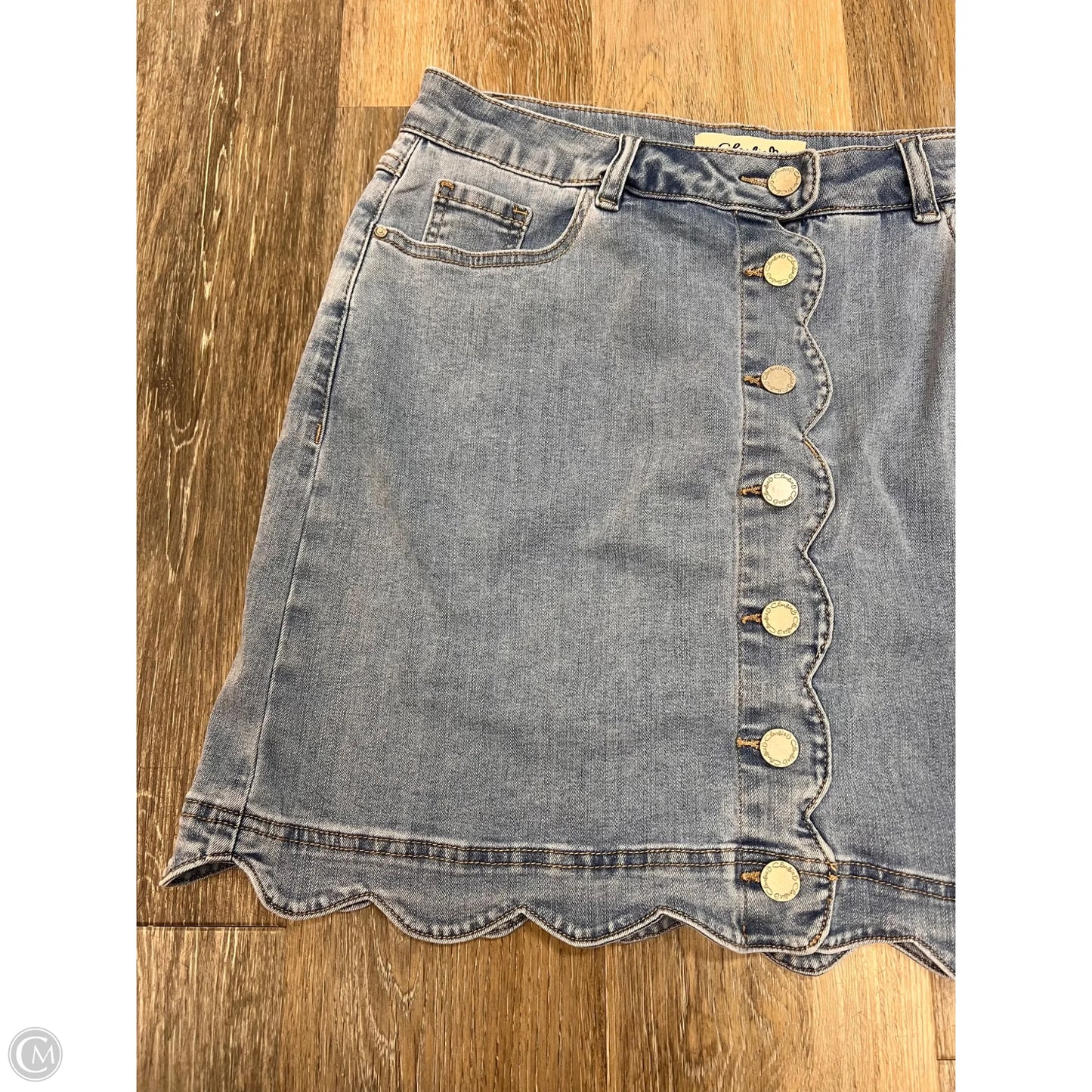 Skort By Charlie B In Blue Denim, Size: 8