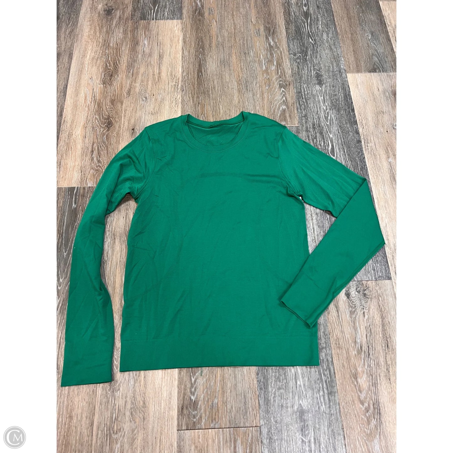Athletic Top Long Sleeve Crewneck By Lululemon In Green, Size: 4