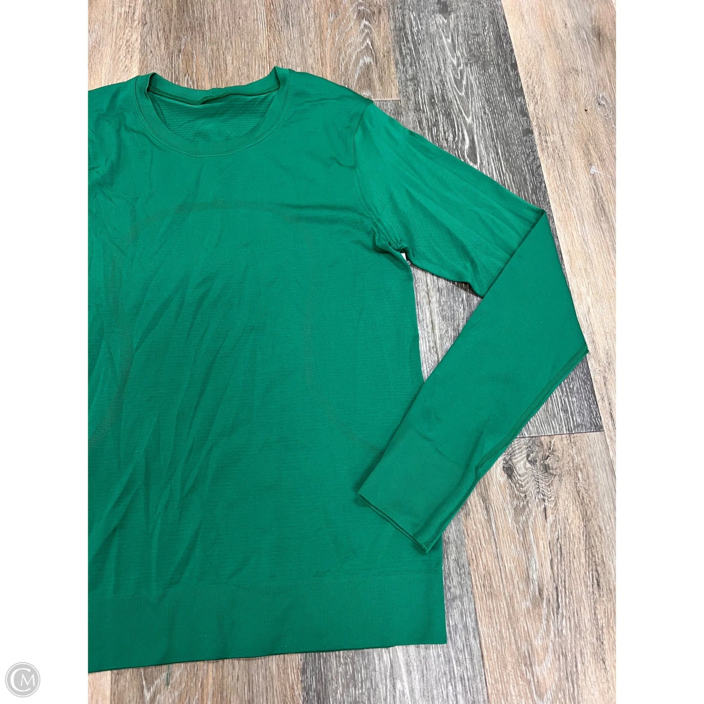 Athletic Top Long Sleeve Crewneck By Lululemon In Green, Size: 4