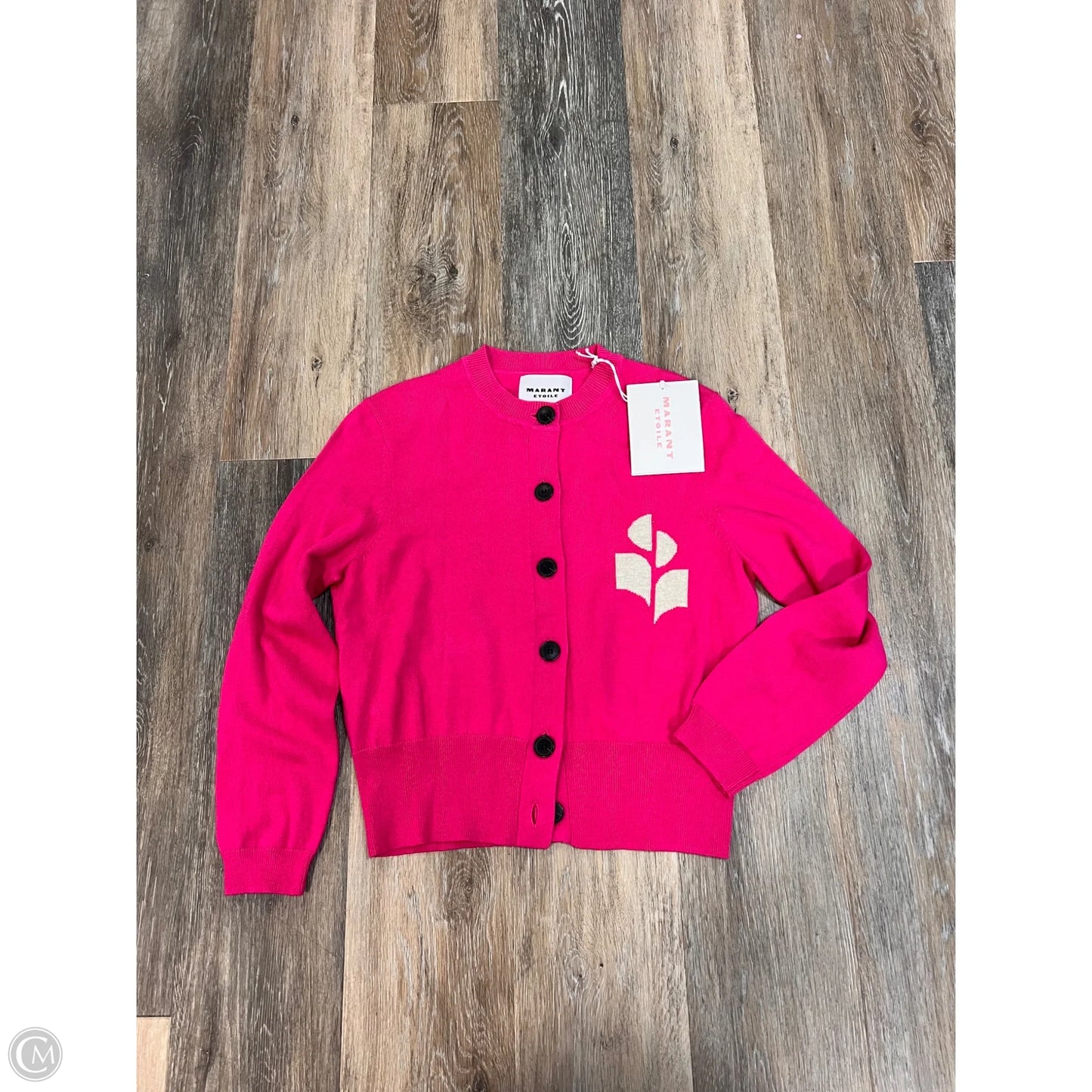 Sweater Cardigan Designer By Isabel Marant In Pink, Size: 6