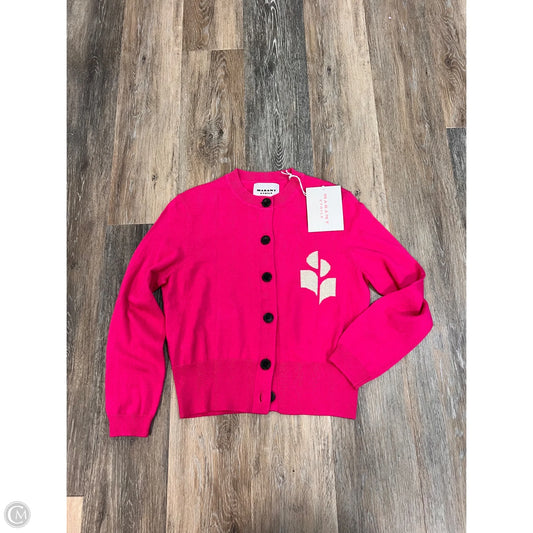 Sweater Cardigan Designer By Isabel Marant In Pink, Size: 6