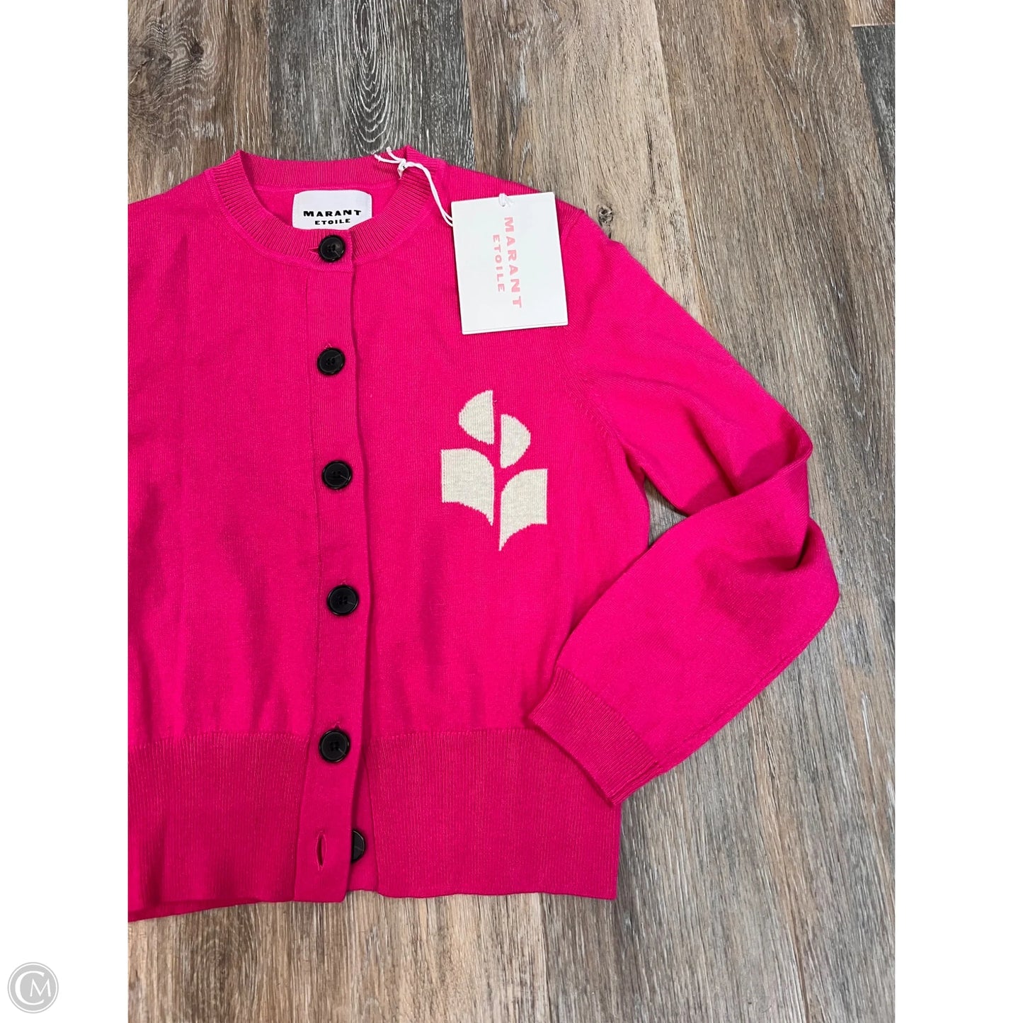 Sweater Cardigan Designer By Isabel Marant In Pink, Size: 6