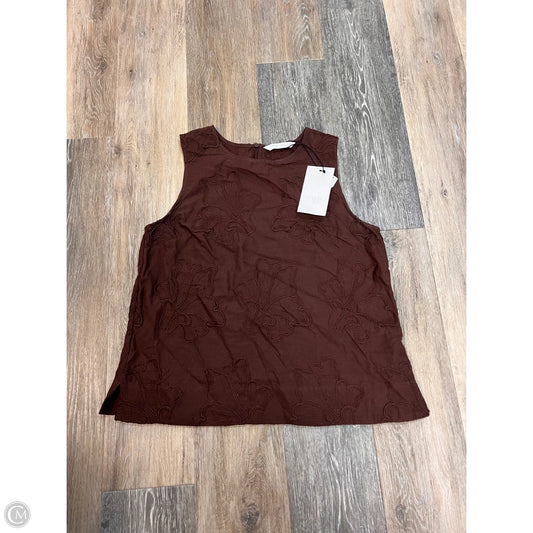 Top Sleeveless By Zara In Brown, Size: M