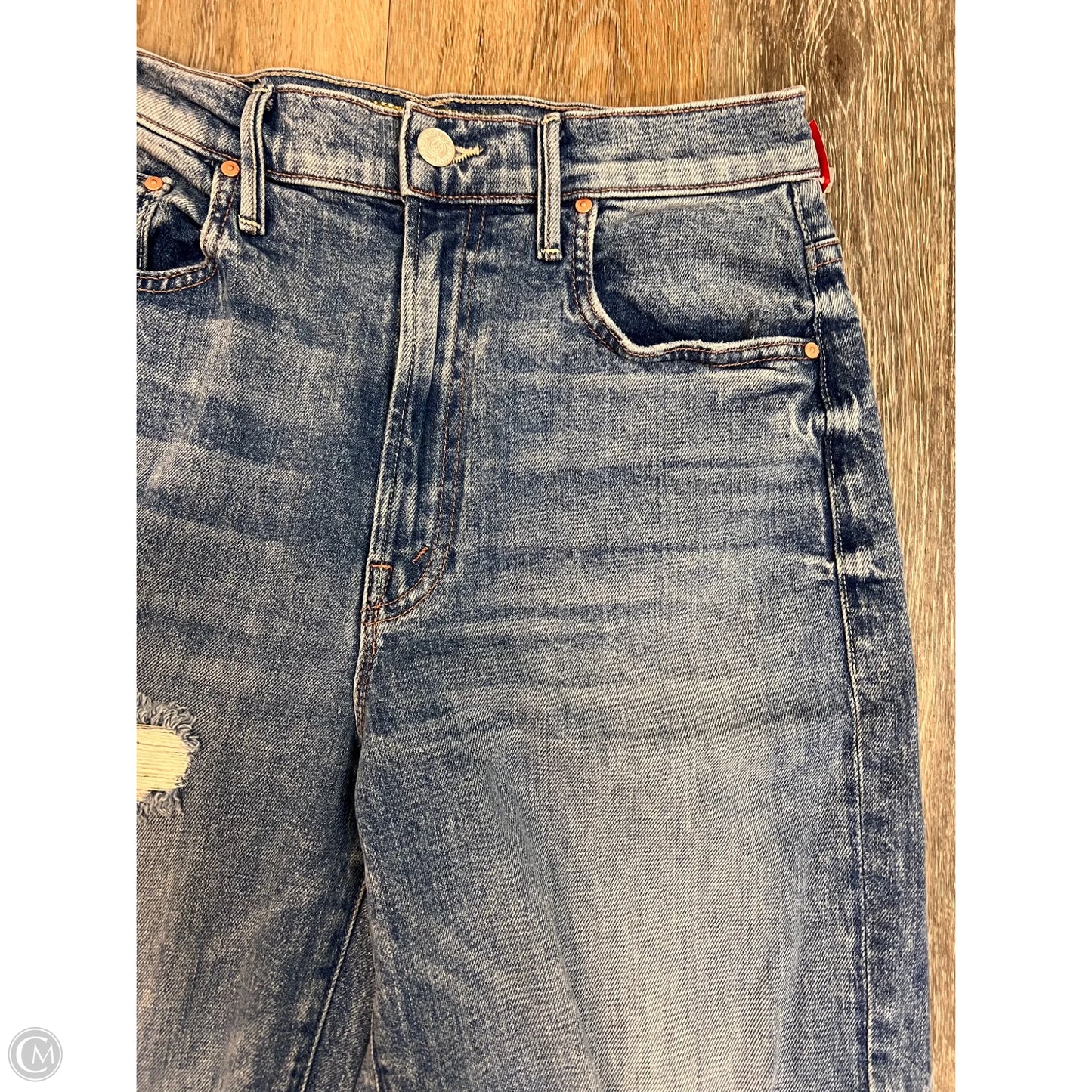 Jeans Wide Leg By Mother In Blue Denim, Size: 4