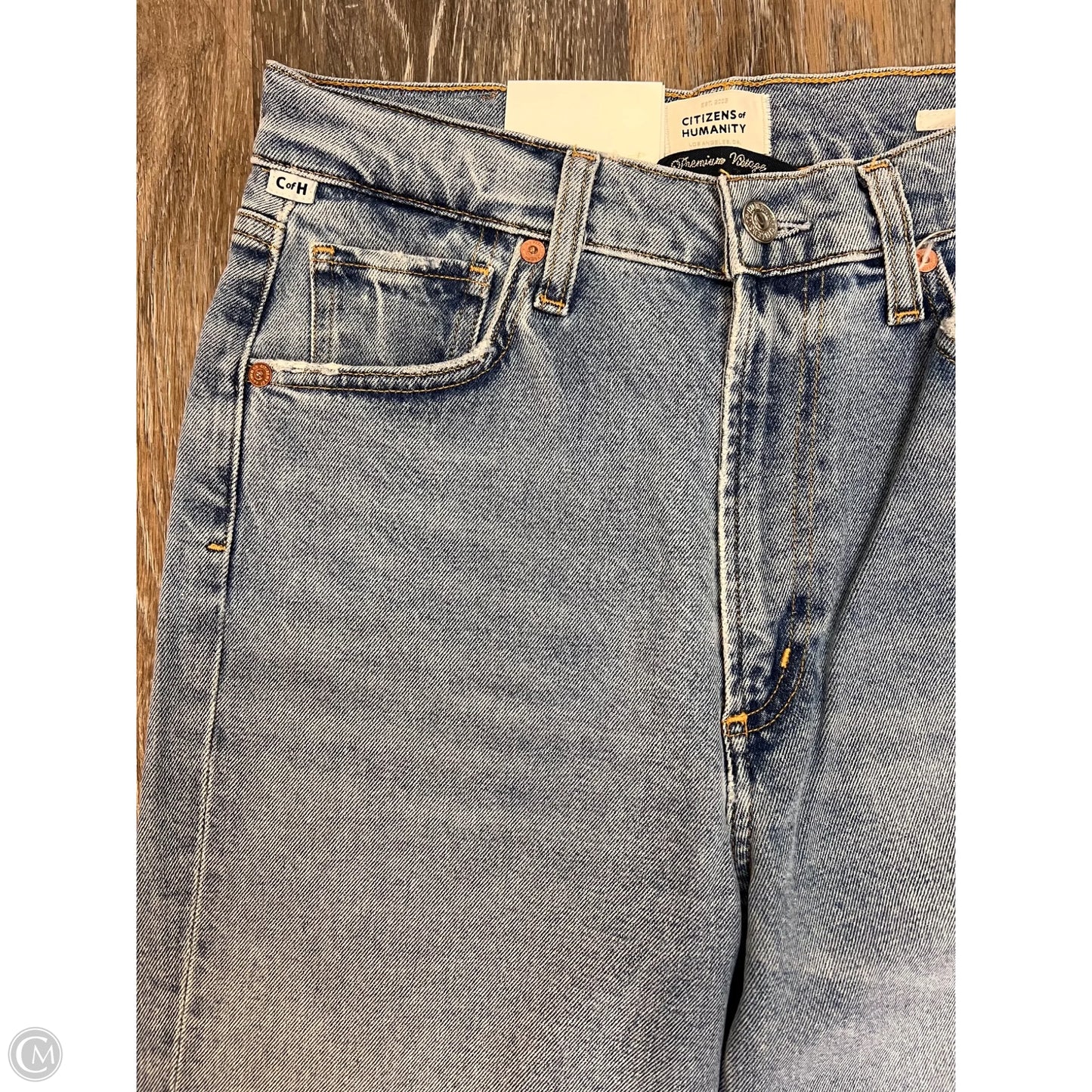 Jeans Cropped By Citizens Of Humanity In Blue Denim, Size: 4/27