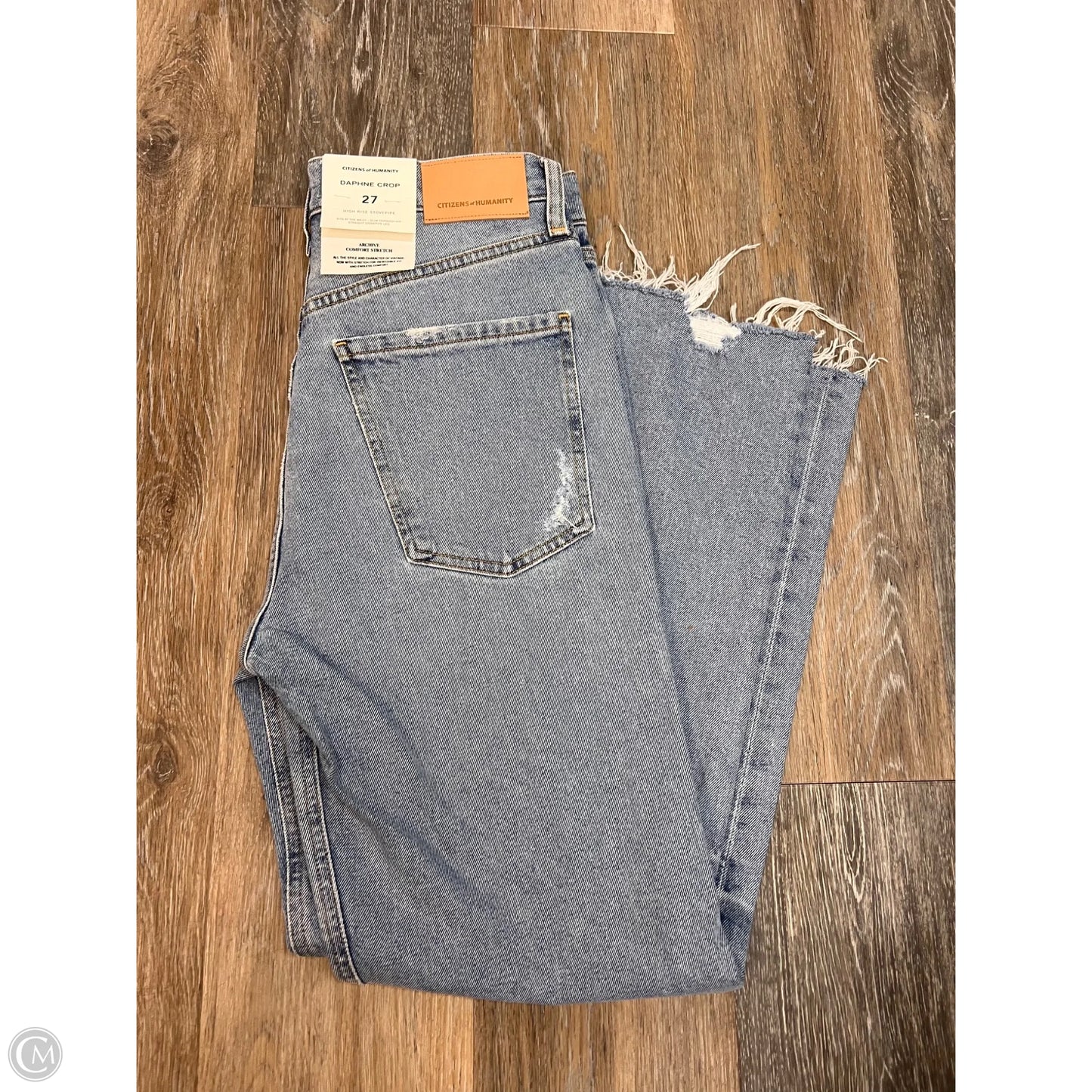Jeans Cropped By Citizens Of Humanity In Blue Denim, Size: 4/27