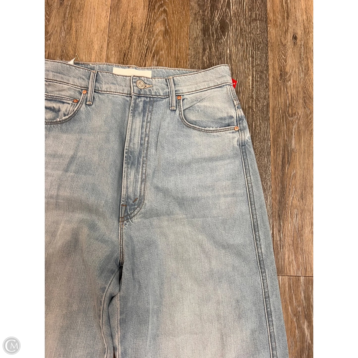Jeans Wide Leg By Mother In Blue Denim, Size: 4