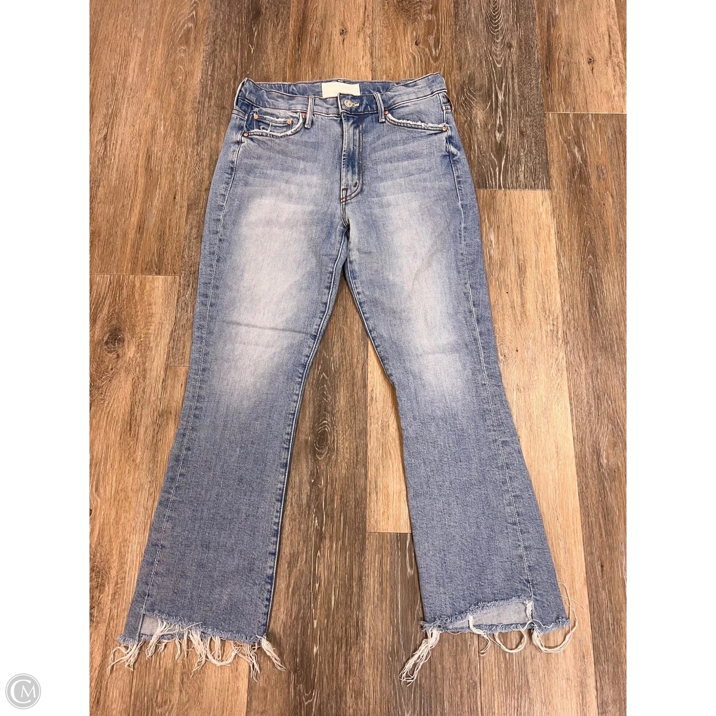 Jeans Cropped By Mother In Blue Denim, Size: 4
