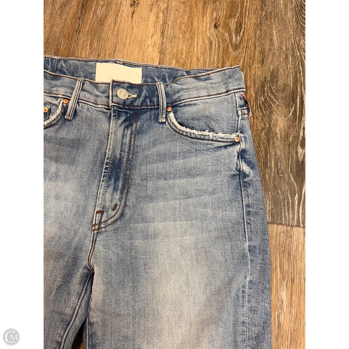 Jeans Cropped By Mother In Blue Denim, Size: 4