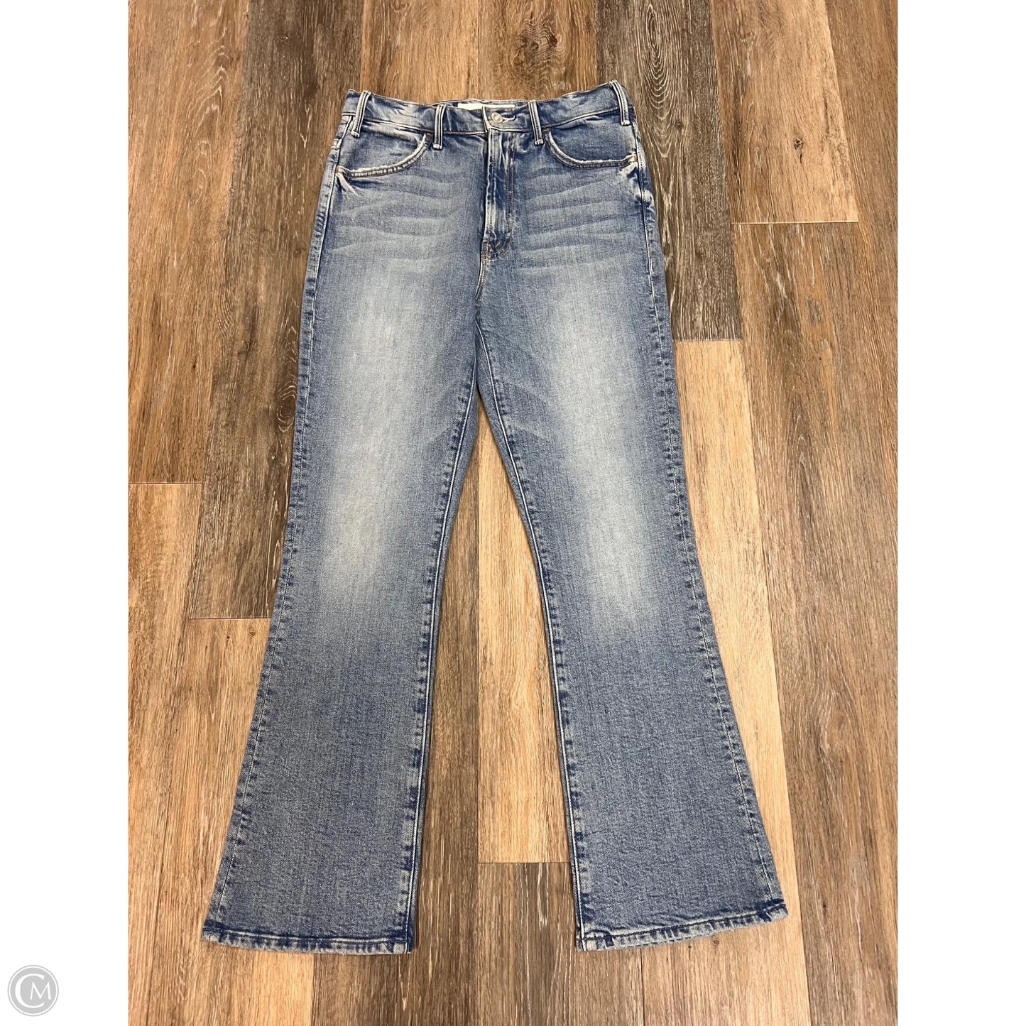 Jeans Straight By Mother In Blue Denim, Size: 4