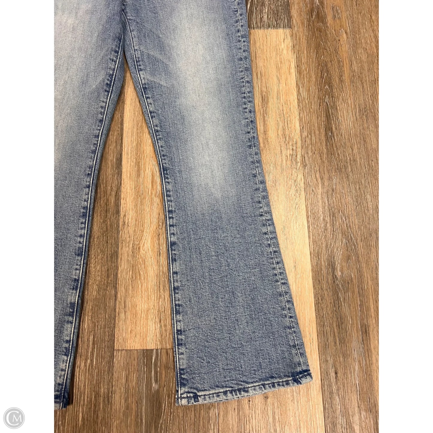 Jeans Straight By Mother In Blue Denim, Size: 4