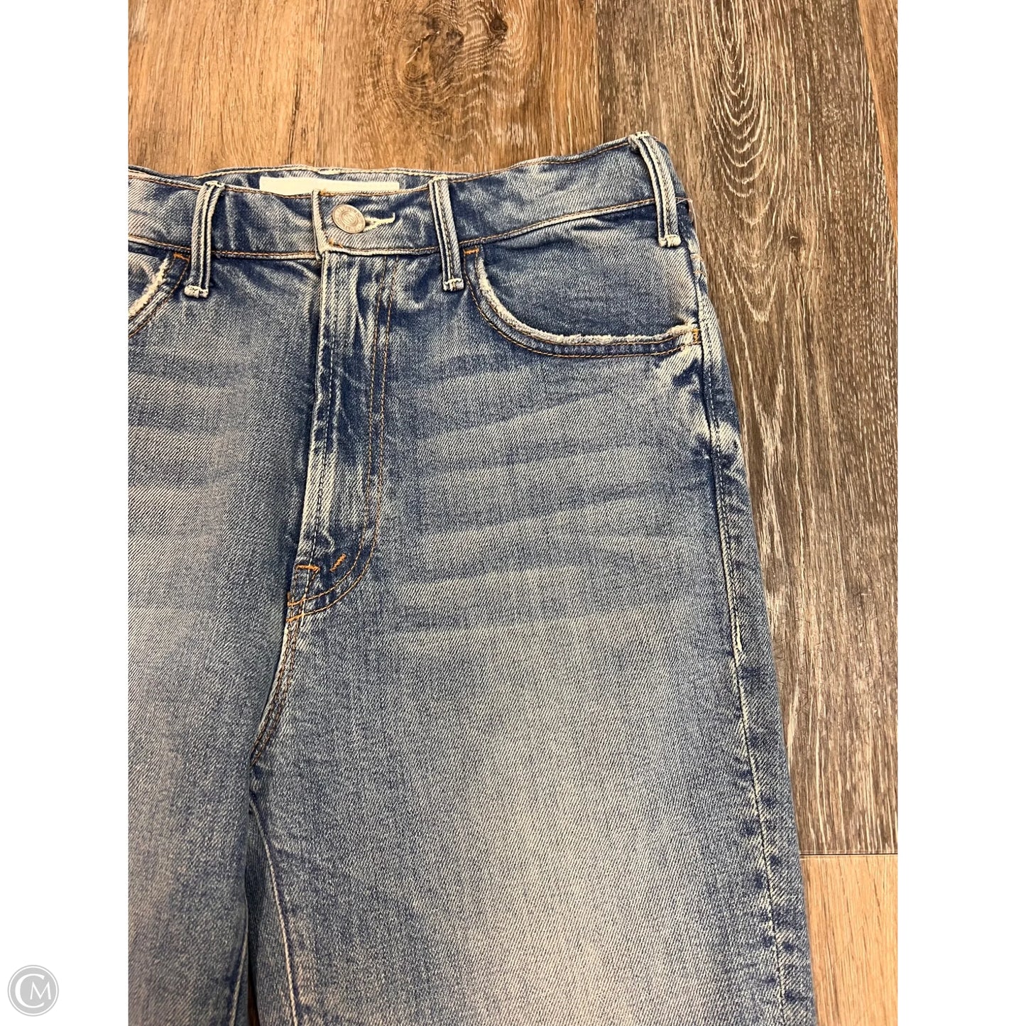 Jeans Straight By Mother In Blue Denim, Size: 4
