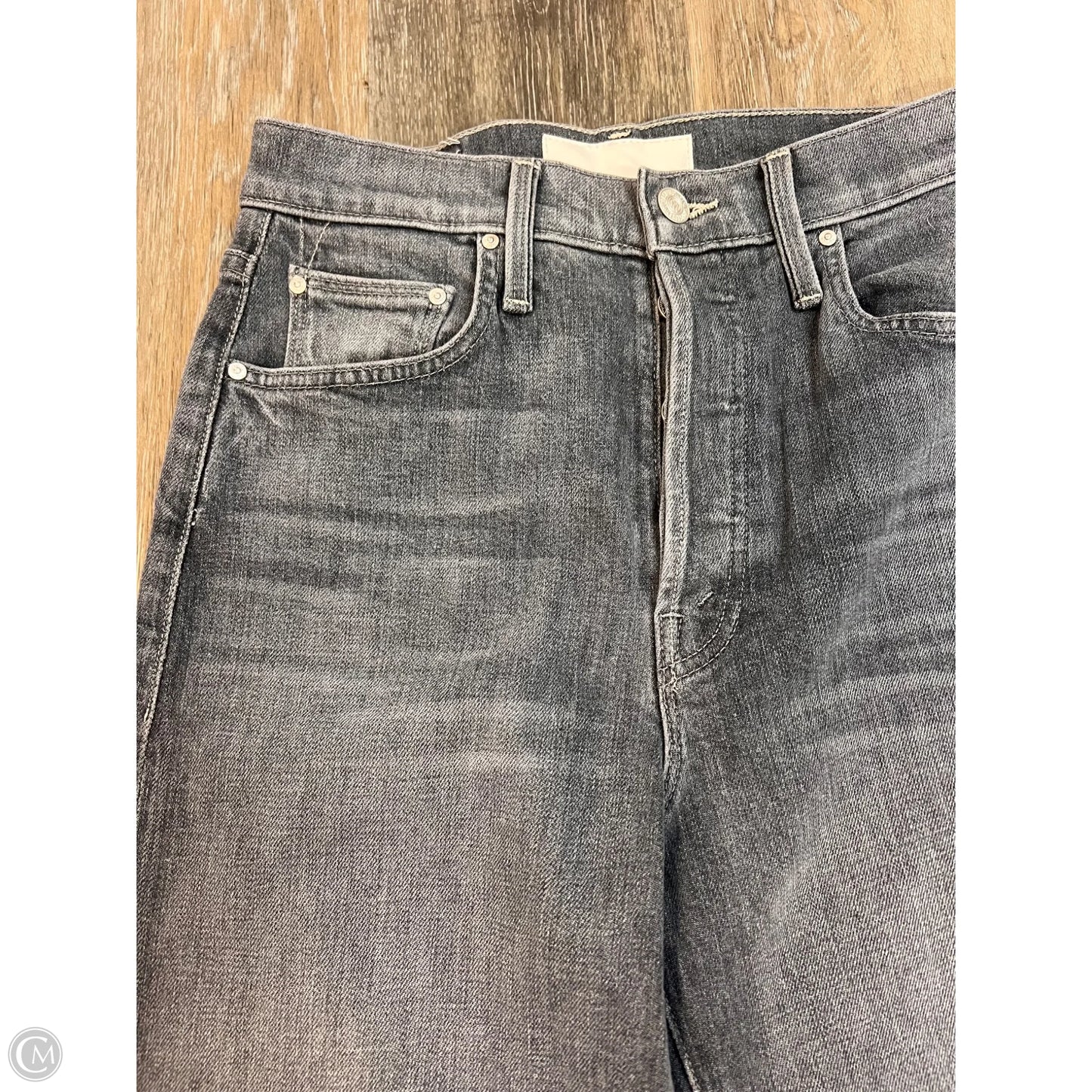 Jeans Straight By Mother In Grey Denim, Size: 4
