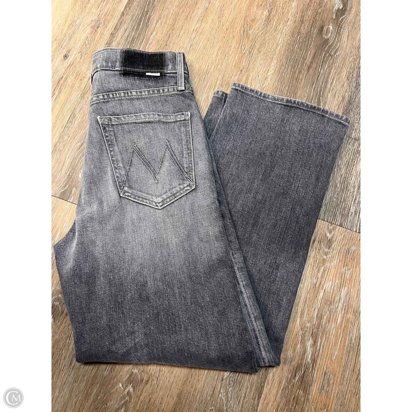 Jeans Straight By Mother In Grey Denim, Size: 4