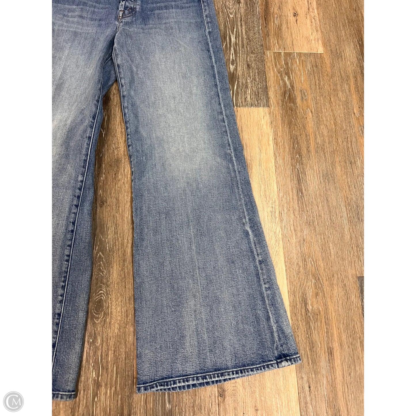 Jeans Wide Leg By Mother In Blue Denim, Size: 4