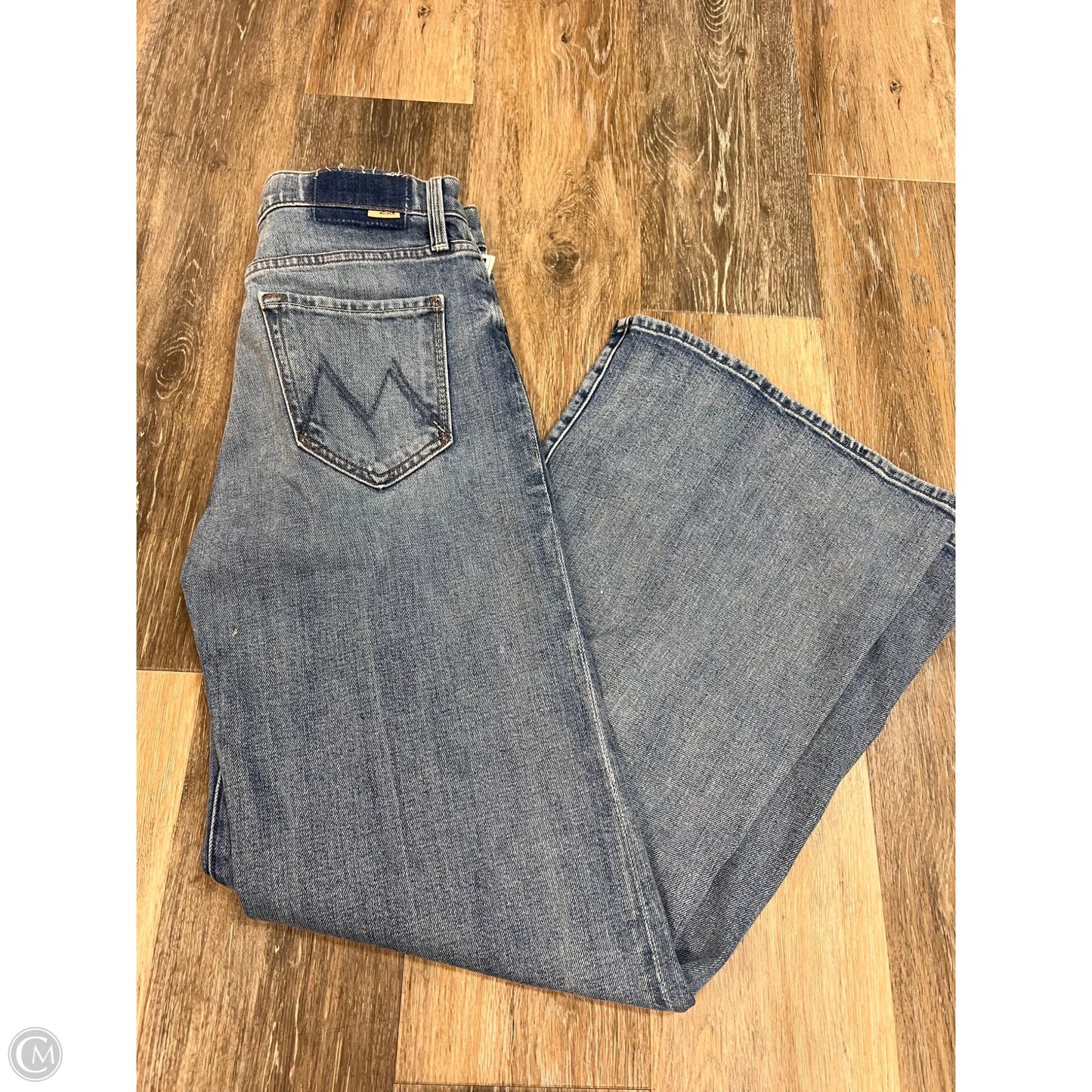 Jeans Wide Leg By Mother In Blue Denim, Size: 4