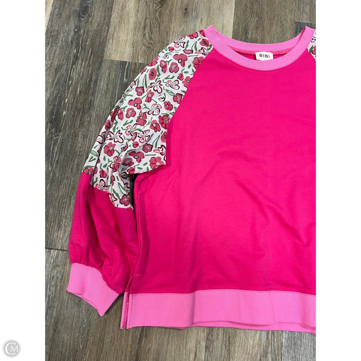 Top Long Sleeve By Bibi In Pink, Size: L