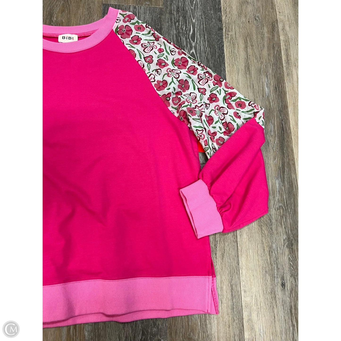 Top Long Sleeve By Bibi In Pink, Size: L