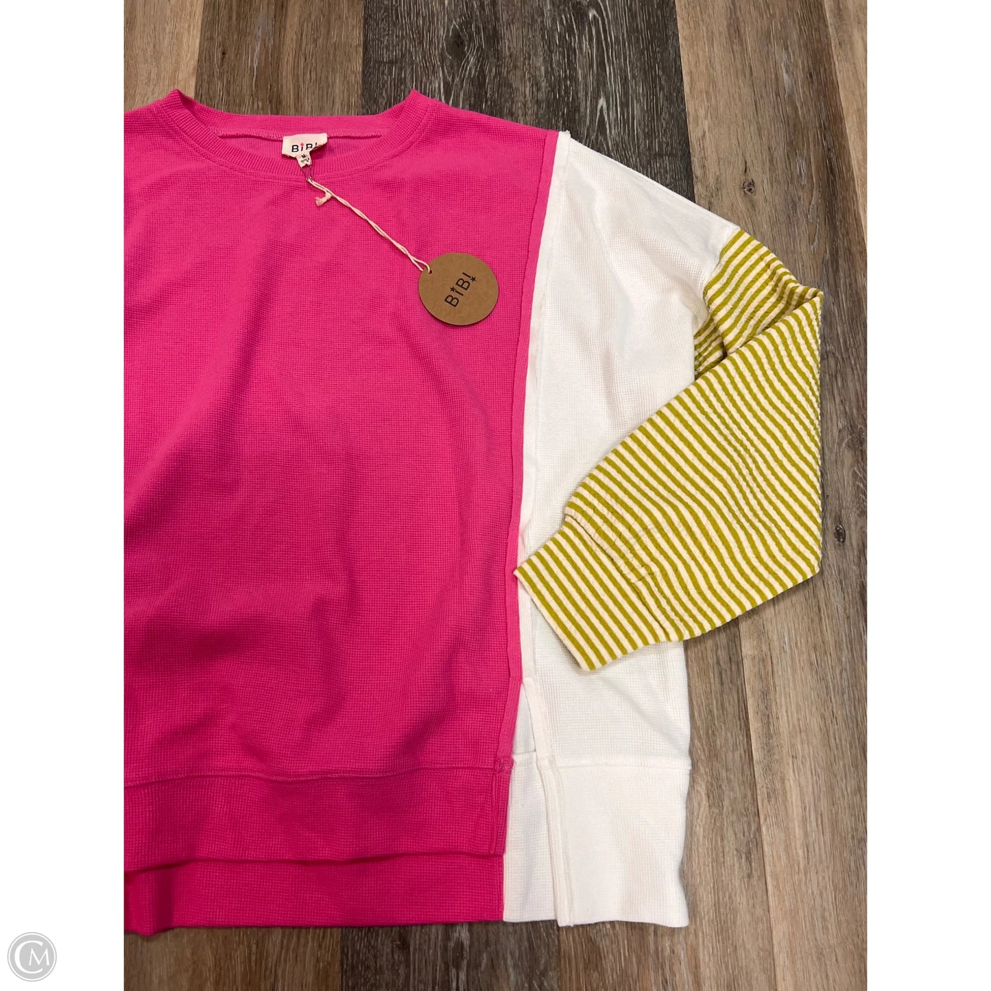 Top Long Sleeve By Bibi In Pink, Size: M