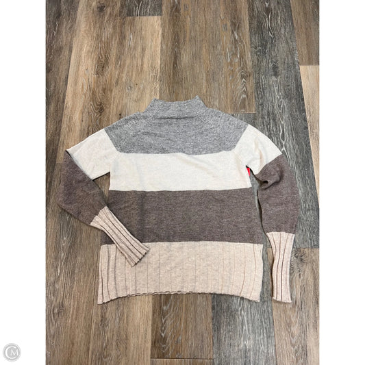Sweater Cashmere By Kinross Cashmere In Grey & White, Size: Xs