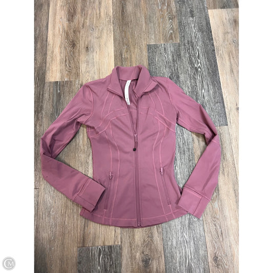 Athletic Jacket By Lululemon In Mauve, Size: 4