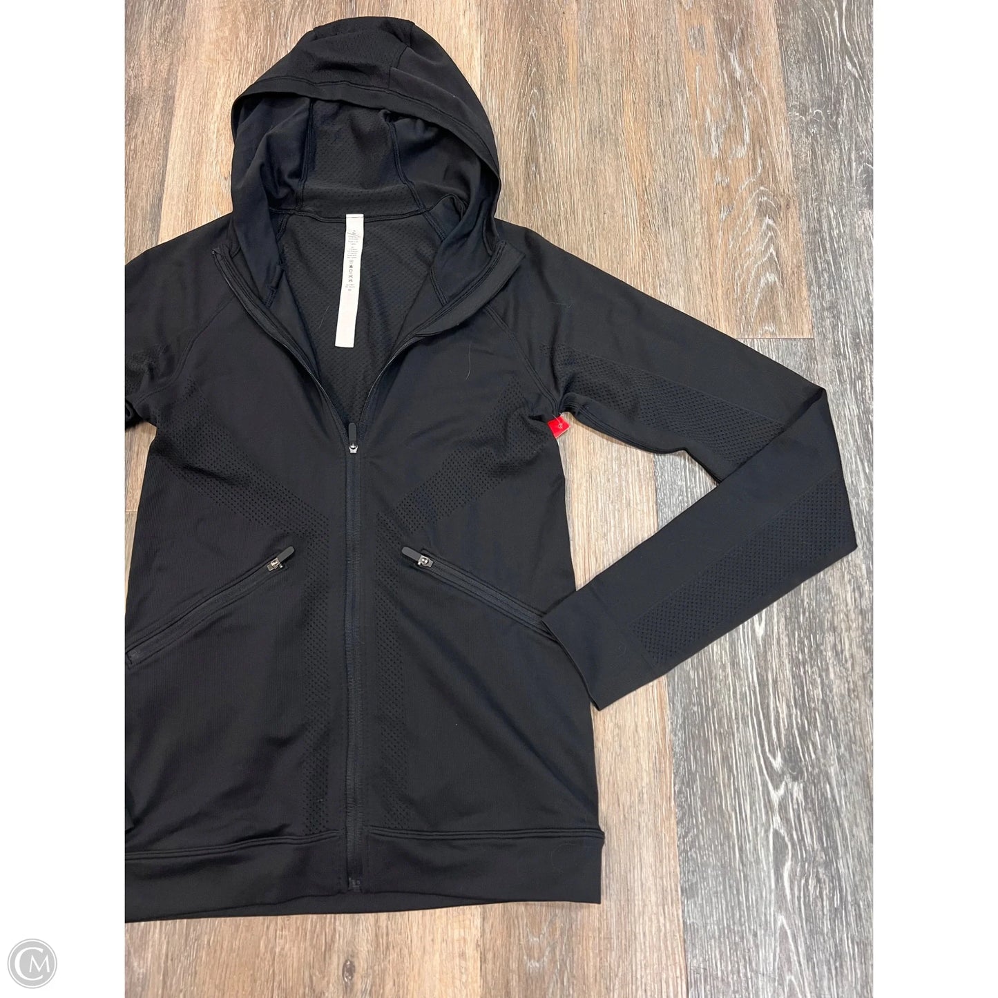 Athletic Jacket By Lululemon In Black, Size: 6