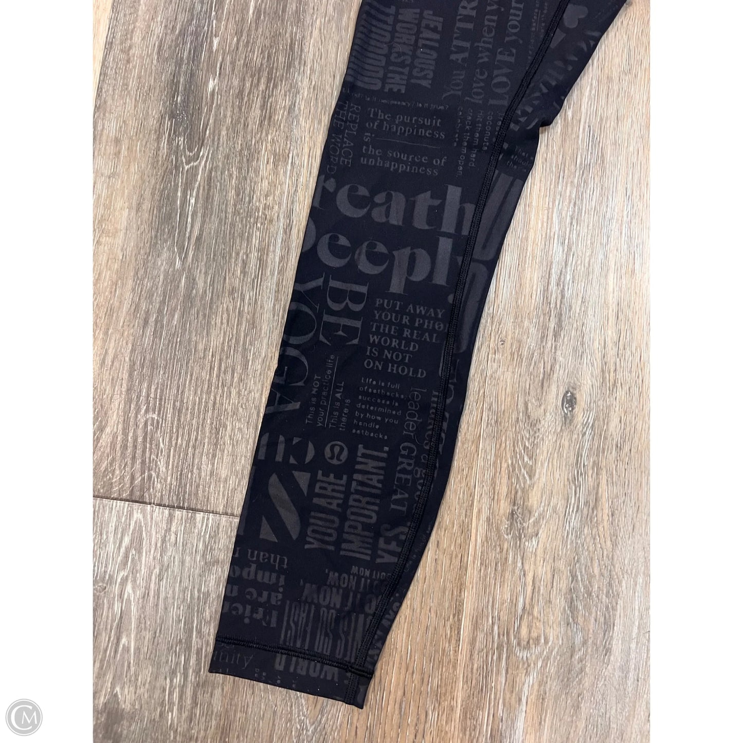 Athletic Leggings By Lululemon In Black, Size: 4