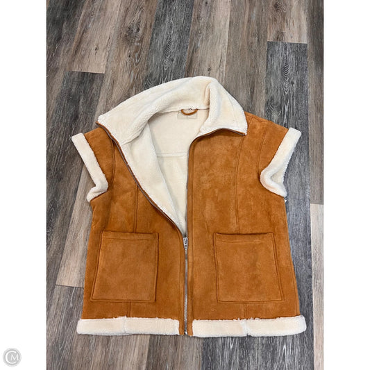 Vest Faux Fur & Sherpa By Blanknyc In Tan, Size: L