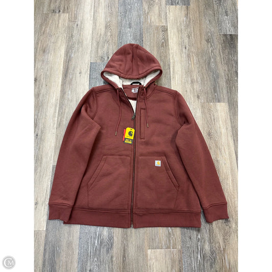 Sweatshirt Hoodie By Carhartt In Maroon, Size: 1x