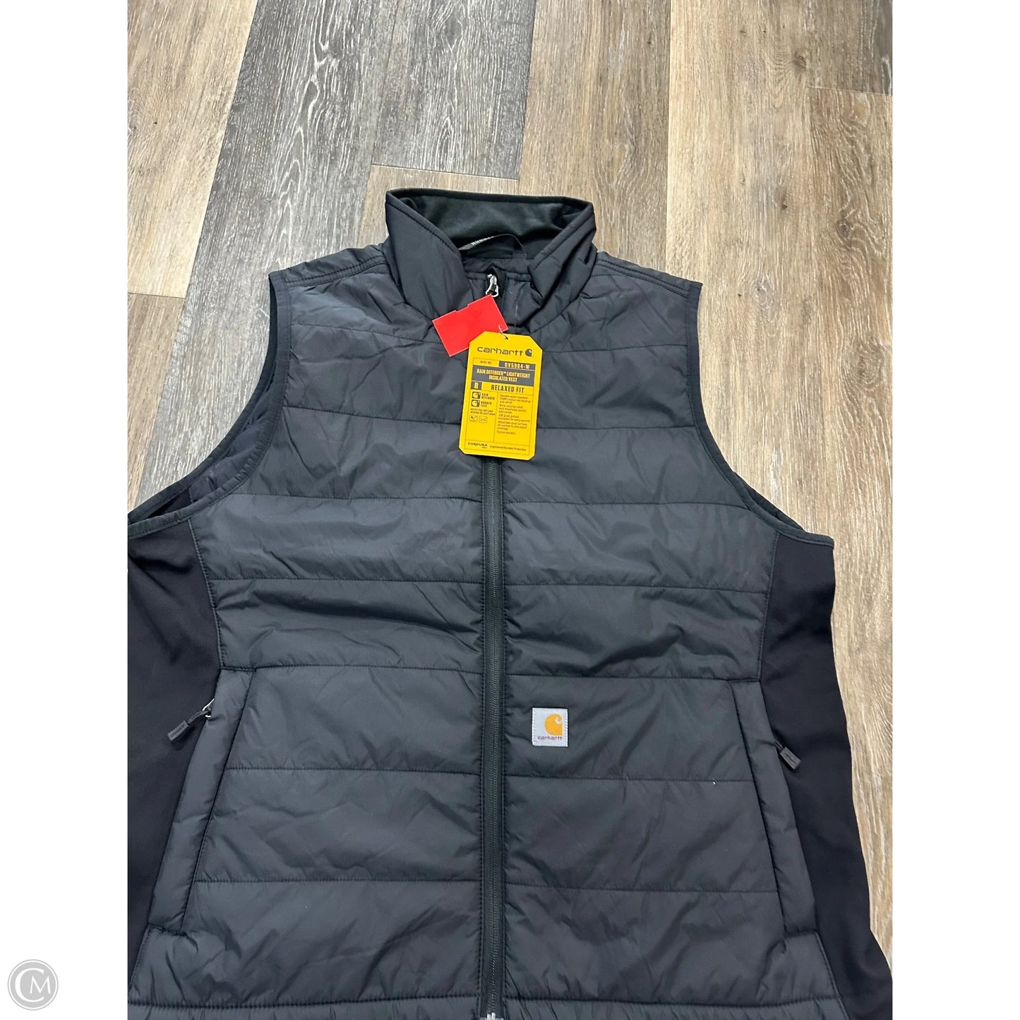 Vest Puffer & Quilted By Carhartt In Black, Size: Xl